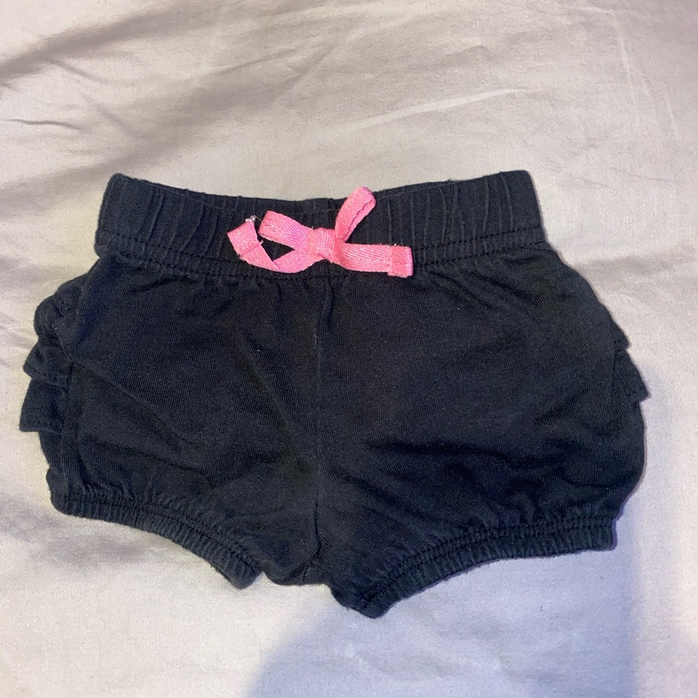 Black baby shorts/diaper cover